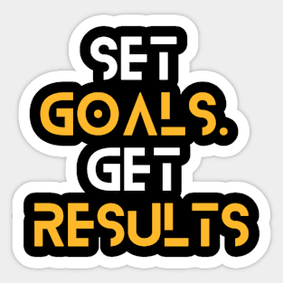 set goals get results typography design Sticker